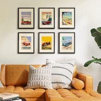 Cadre photo noir et blanc 16x20 pouces, avec passe-partout 11x14 ou sans passe-partout 16x20, ensembles de cadres muraux pour affiches de galerie pour la décoration intérieure