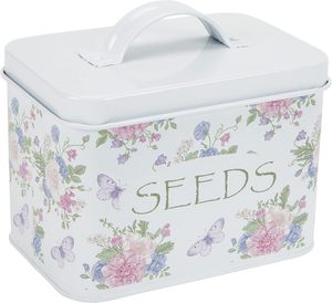 Boîte de rangement pour graines en métal durable, organisateur pour jardiniers, avec séparateurs mensuels, 20 enveloppes, pochette compacte pour crayons, économiseur de paquets, pour plantes de jardin et fleurs - Product Image 2