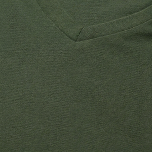 T-shirt décontracté pour homme en tricot à col en V, polyester/coton 220g, respirant, haute qualité, confort quotidien avec motif - Product Image 1