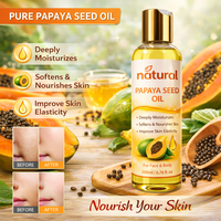 Minyak Biji Pepaya Cold Pressed, Minyak Pepaya Alami, Bahan Kosmetik Pengencang & Pembesar Payudara untuk Perawatan Kulit & Rambut OEM