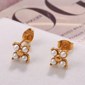 Butterfly <b>Stud</b> <b>Earrings</b> Gold Tone Zircon Inlay Party Fashion Jewelry - Product Image 3