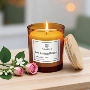 Bougie parfumée à la soja 100% naturelle, végétalienne, sans cruauté - Product Image 2