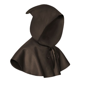 Black Hooded Cloak With Pointed Hat Grim Reaper Cape For Halloween Cosplay Costume Fantasy Role Play Adult Size - Product Image 4