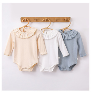 Bộ bodysuit cotton bé gái mùa xuân thu, đồ mặc nhà dễ thương, quần áo trẻ sơ sinh, quần áo trẻ nhỏ, thiết kế tùy chỉnh - Product Image 1