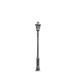 Lampadaire de jardin extérieur en fer avec abat-jour en verre LED, lumière blanc chaud 2700K, IP66, non-démontable, AC 220V, capteur de mouvement, alimenté par énergie solaire, 10 ans de garantie - Product Image 2