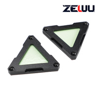 Autocollant triangulaire d'avertissement phosphorescent pour véhicule, marque réfléchissante lumineuse en plastique ABS, étanche, décoratif pour moto