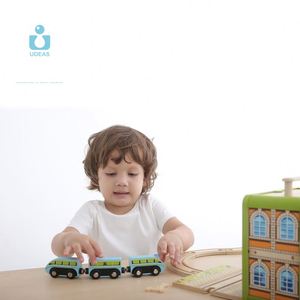 UDEAS Boîte de rangement ferroviaire <span class=keywords><strong>classique</strong></span> en bois assemblée avec fente pour bricolage - Product Image 1