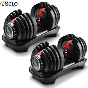 Mancuernas Ajustables Lisglosports, Juego <span class=keywords><strong>de</strong></span> Mancuernas con Peso Ajustable <span class=keywords><strong>de</strong></span> 24 kg y 40 kg, con Mango <span class=keywords><strong>de</strong></span> Nailon Antideslizante - Product Image 1