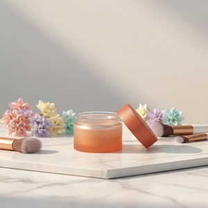 Frosted Cosmetic Packaging 20g 30g 50g 60g <b>Empty</b> Clear Glass Cream <b>Jars</b> With Screw Cap for Body Butter Face Cream - Product Image 3