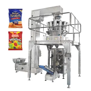 Automatic multihead weigher packaging machine for cotton candy vertical packing machine for gummy candy