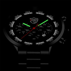 Reloj de pulsera de cuarzo para hombre, cronógrafo luminoso de acero inoxidable, informal, esfera grande, deportivo, <span class=keywords><strong>regalo</strong></span> para novio, novedad de 2021 - Product Image 3