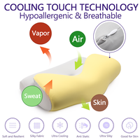 2024 nouveau design oreillers à rebonds lents contour en mousse à mémoire oreillers orthopédiques ergonomiques pour la thérapie du sommeil