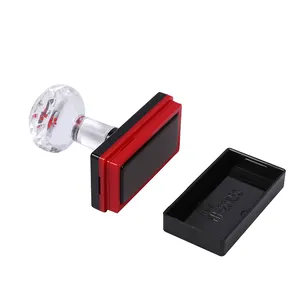 YH rectangle crystal flash stamp handle flash stamp handle for office rubber stamp Hot sale products