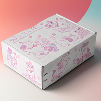 Boîtes d'expédition en carton kraft ondulé de dessin animé Emballage en papier cadeau étanche pour jouets Doublure en éponge de stratification mate
