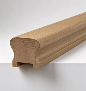 Tapa de extremo clásica de madera de roble para barandilla de escalera, ranura ranurada de 32 mm, para construcción de hogares, renovación interior, venta al por mayor - Product Image 3