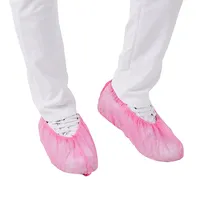 사용자 정의 일회용 발 커버 방수 핑크 PP 미끄럼 일회용 신발 커버