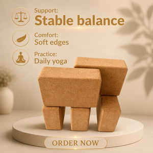 Bloc de yoga en liège naturel écologique de qualité supérieure, haute densité, pour l'équilibre et le soutien, bloc d'entraînement antidérapant - Product Image 2