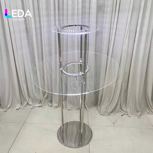 LEDA - Centro de Mesa de Acero Inoxidable Dorado Brillante de Alta Calidad para Bodas, Soporte para Flores, Decoración para Fiestas y Bodas - Product Image 4