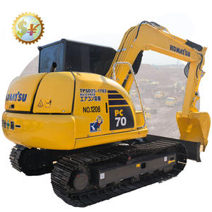 Mini pelle sur chenilles Komatsu PC70 7 tonnes pelleteuse à chenilles fabriquée au Japon pompe à engrenages moteur ZX70 307E Kawasaki pompe hydraulique 0-2000 - Product Image 1