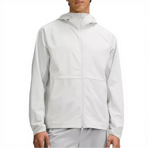 เสื้อแจ็คเก็ตกันฝนแบบมีฮู้ดสำหรับฤดูหนาว  แบบ unisex  ผลิตจากโพลีเอสเตอร์ 100% กันน้ำ กันลม ระบายอากาศได้ดี  พร้อมซิป  ปักโลโก้ตามสั่งได้ - Product Image 4