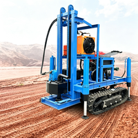 Foreuse hydraulique diesel portable sur chenilles pour puits profonds de 150 m pour l'agriculture