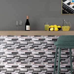 New Design Strip Peel and Stick <b>Tile</b> Stone Effect PVC Aluminum Peel and Stick <b>Backsplash</b> Kitchen <b>Tiles</b> Mosaic - Product Image 2