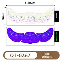 Autocollants de tatouage néon colorés fluorescents effet taches, imperméables, qui brillent sous lumière UV et lumière noire dans l'obscurité, patchs temporaires