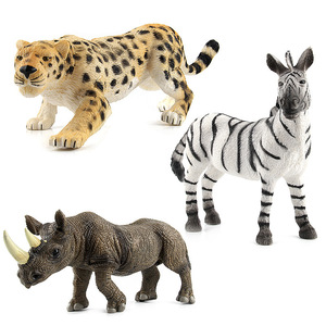 Simulation de modè<span class=keywords><strong>le</strong></span> de faune de parc animalier jouets pour enfants une variété de tigre lion rhinocéros zèbre en option - Product Image 5