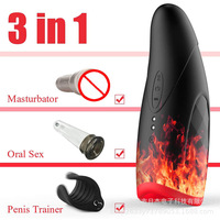 Vollautomatischer Ferngesteuerter Vibrierender Masturbationsbecher mit Heiz- und Saugfunktion IPX7 Wasserdichter Analplug für Männer Prostata