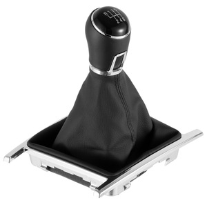 Couvre-poignée de levier de vitesses en cuir pour Volkswagen Amarok, boîte de vitesses manuelle 5 ou 6 vitesses, style classique - Product Image 3