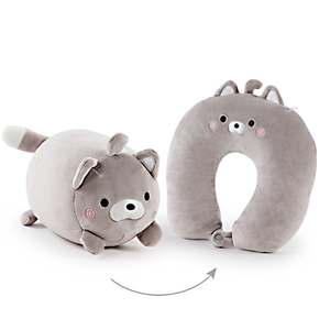 Almohada de descanso de cuello de algodón pp para niños, almohada decorativa de viaje para tren y avión - Product Image 3