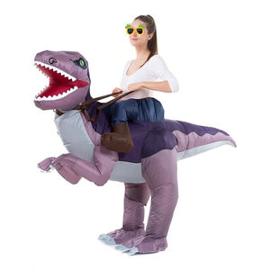 Funny Halloween Costume Adult Inflatable Ride on Dinosaur Costume, T-rex, Velociraptor, Triceratops, Pteranodon - Product Image 2