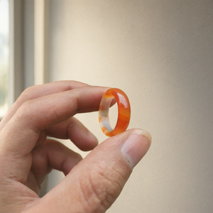 Bague en agate de feu, symbole de protection, de force et de style, UN SEUL EXEMPLAIRE - Product Image 3