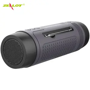 2020 New Product Mini Wireless Bluetooth Speaker with flash lighting and Antenna for outdoor bike riding Zealot A2