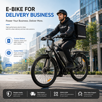 Vélo cargo électrique pour la livraison de nourriture, 27,5 pouces, autonomie de 108 km, moteur haute vitesse avec porte-bagages arrière, prix de gros