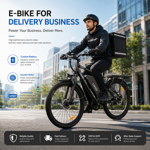 Vélo cargo électrique pour la livraison de nourriture, 27,5 pouces, autonomie de 108 km, moteur haute vitesse avec porte-bagages arrière, prix de gros - Product Image 1