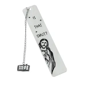 Listo para enviar Espadas cruzadas Oración católica Forma de Cruz Biblia Cristiana Marcadores de metal personalizados