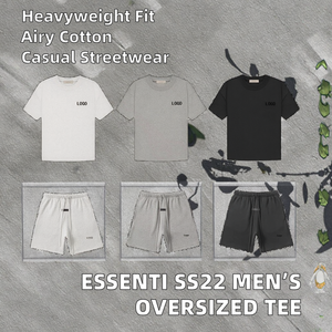 Conjuntos de Camisetas Casuales para Hombre ZY Custom High Quality Essenti SS22, Diseño de Letras Grandes en Algodón Grueso, Transpirables - Product Image 2