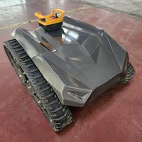Mesin Pemotong Rumput Robot Pertanian Bertenaga Diesel Desain Baru Cartiwell, Sasis Baja/Aluminium, Otomatis untuk Lereng