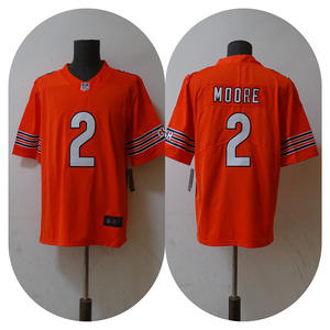 Jersey Sepak Bola Amerika Grosir Kota Chicago 18 # Williams 15 # Odunze 2 # Moore 34 # Payton VP Limited Jahitan 100% Poliester - Product Image 6