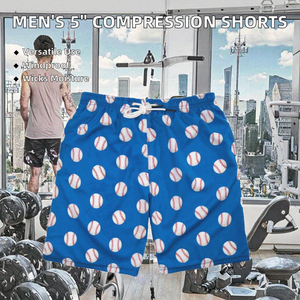 Shorts de compression élastiques à cordon de serrage pour hommes, 5 pouces, taille mi-haute, polyvalents, pour fitness et course, anti-humidité, grandes tailles, shorts chauds - Product Image 2