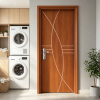 Puerta Interior Moderna Hanyu con Acabado WPC, Impermeable, con 1 Año de Garantía, para Dormitorio, Estudio, Baño, Sala de Estar, Cocina y Hotel
