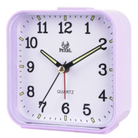 Jam Alarm Elektronik Minimalis Modern dengan Gerakan Quartz, Lampu Latar, Warna Permen, Bentuk Persegi, untuk Meja Belajar