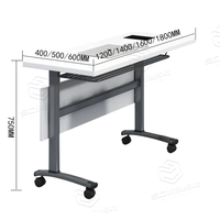 Table de conférence pliable moderne en fer réglable pour hôtel, bureau, école – Conception modulaire, bureau commercial multifonctionnel