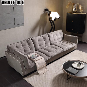 Nuevo Sofá Sorrento, Estilo Nórdico Italiano Moderno de Lujo, Forma Curva, Cómodo y Transpirable, para Sala de Estar, Apartamento o Villa - Product Image 3