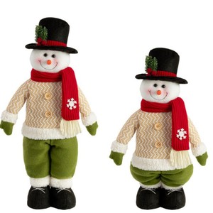 Muñeco de Nieve Navideño de Peluche con Traje Tejido, Bufanda y Gorro para Decoración de Chimenea, Mesa, Hogar, Fiesta, Regalo de Navidad - Product Image 3