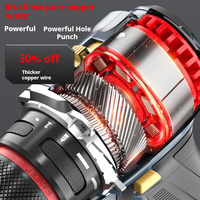 Nouvelle perceuse sans fil sans balais 16,8 V 1,5 Ah, petite perceuse industrielle professionnelle de type « canon en acier » avec mandrin auto-serrant 1/2 pour la construction
