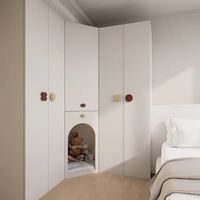 Armoire de chambre d'enfant de luxe avec maisonnette de jeu, penderie modulaire personnalisée, armoire de rangement pour enfants du sol au plafond, meubles sur mesure