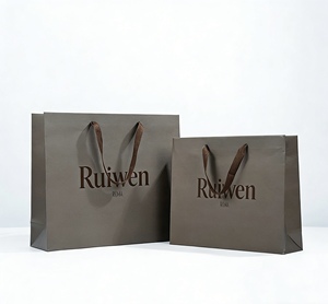 Sacs de shopping en papier kraft personnalisés, design de luxe pour la vente au détail, avec logo, en carton, pour l'emballage de cadeaux - Product Image 4