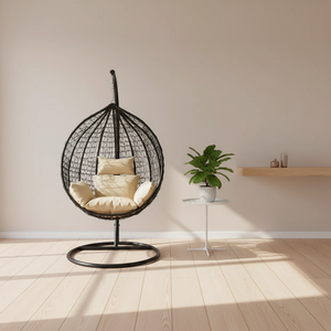 Fauteuils suspendus en rotin en forme <span class=keywords><strong>d</strong></span>'œuf <span class=keywords><strong>pour</strong></span> patio, balançoires en forme de <span class=keywords><strong>nid</strong></span> <span class=keywords><strong>d</strong></span>'<span class=keywords><strong>oiseau</strong></span> <span class=keywords><strong>pour</strong></span> adultes - Product Image 4